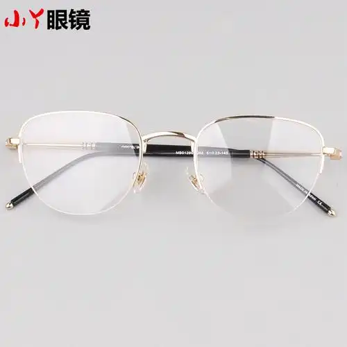 半框商务金色眼镜镜框mb0129o德国光学近视近视眼眼镜架