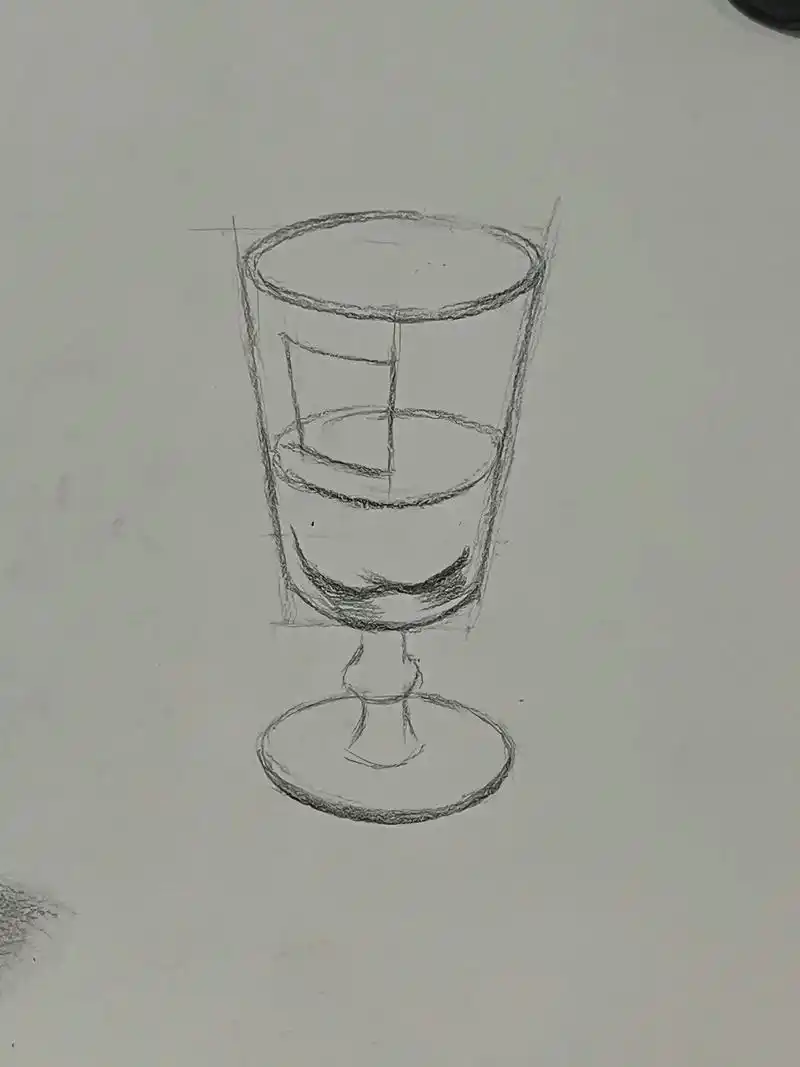 素描教程玻璃杯.