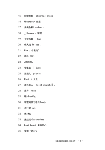 简单好听的微信名可爱.docx 12页