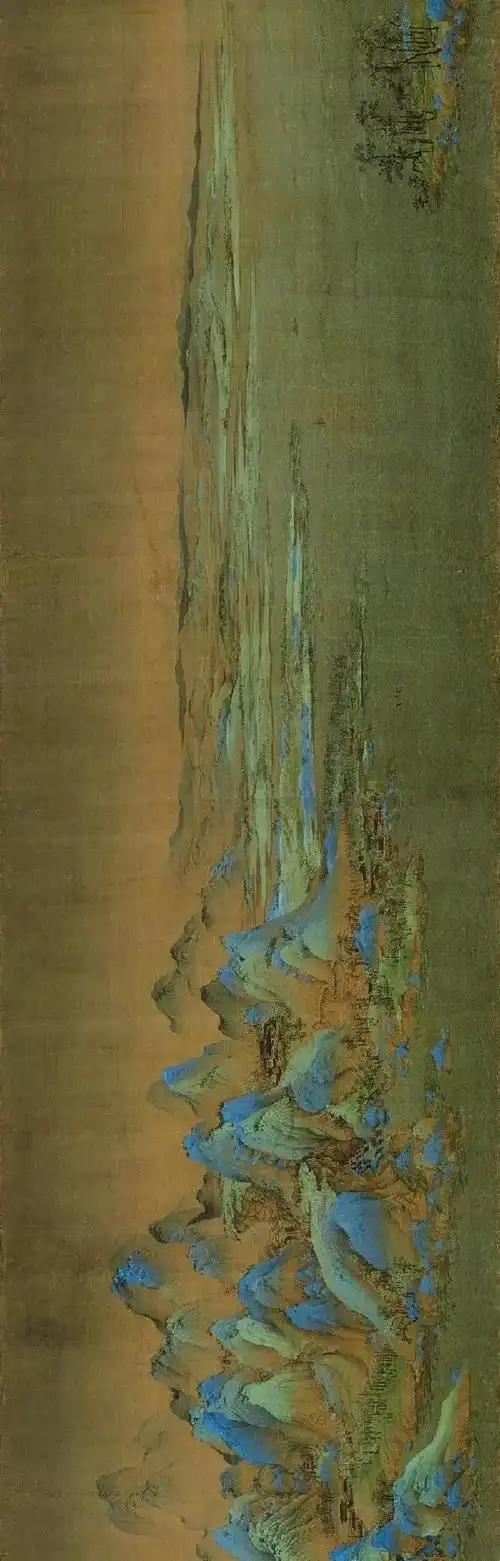 故宫千里江山图155米长卷钞劵版全图高清图鉴赏