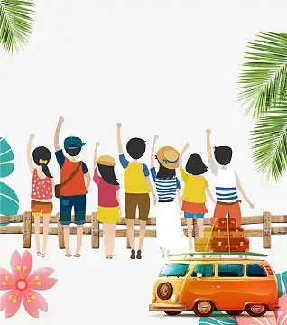 卡通手绘青春旅行背影插画(1702x1930)psdpng致青春展架设计免费下载