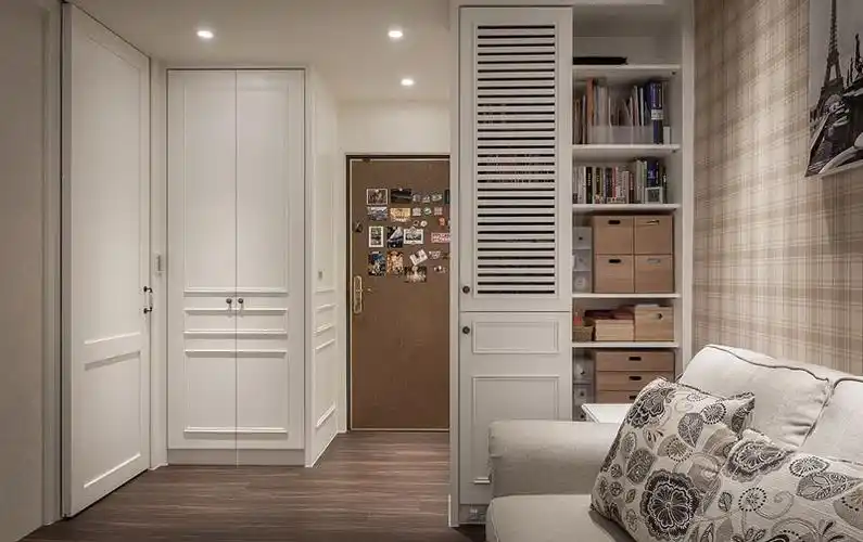 35平小户型进门玄关连客厅图片