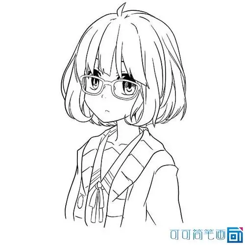 的萌妹子简笔画图片,可爱的女生人物,漫画教程:漫画萌妹子的画法特征