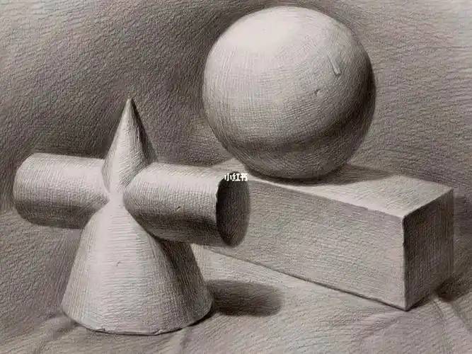 素描几何体  #素描球体 #素描圆锥贯穿体  #零基础素描  #素描教程