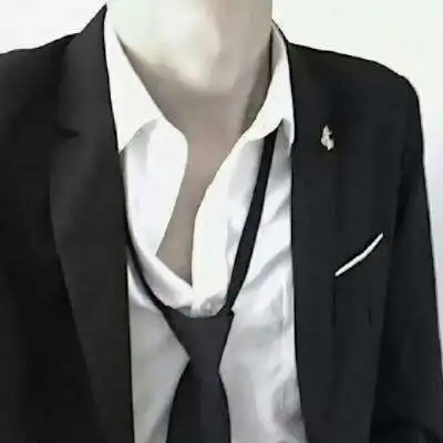 白衬衫黑领带半身男头,男生头像图片-回车桌面