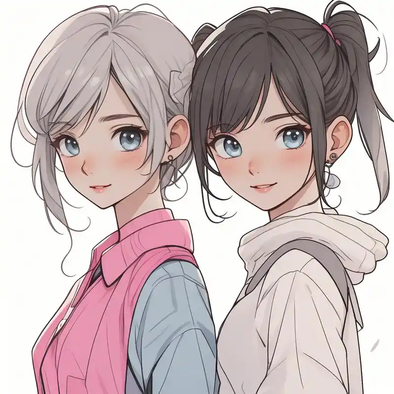 9569♀15两姐妹的卡通萌头像96