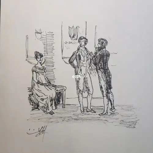 发现一张小学时画的插画哈哈哈~#傲慢与偏见  #插画