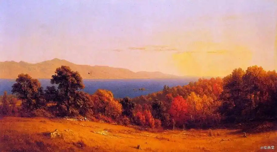 油画 强调光线的大横幅风景画,美不胜收!