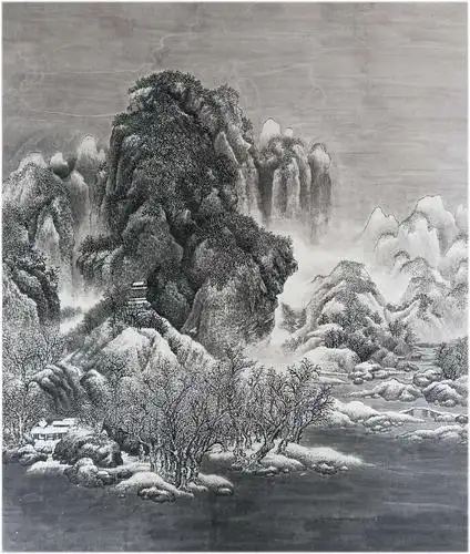 临宋代范宽《雪景寒林图》