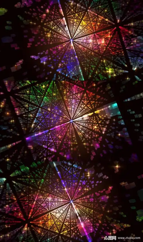 炫酷粒子几何体舞台背景