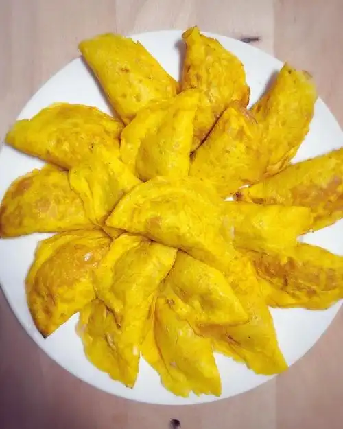 新鲜蔬菜下厨房做的蛋饺