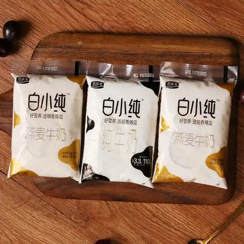 君乐宝白小纯原味纯牛奶网红学生儿童营养早餐袋装低温奶