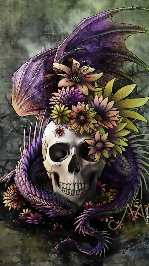 阴森恐怖骷髅头高清另类手机壁纸1080x1920图片集(5)