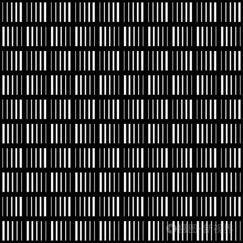 无缝的黑色和白色矢量背景与抽象的几何形状.打印.布设计壁纸插画-正