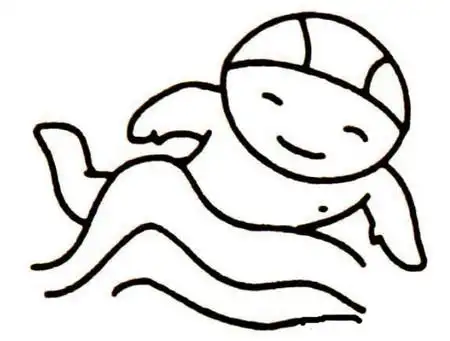 幼儿游泳简笔画图片大全 中级简笔画教程-第4张
