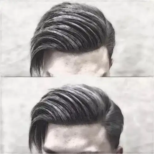 undercut侧背头发型图片