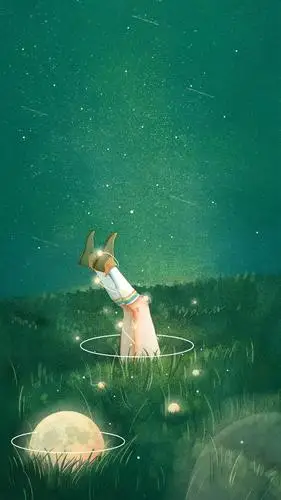 意境唯美的少女插画,柔和的光影传递出治愈人心的温暖,美极了