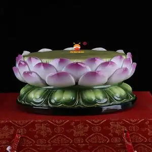 陶瓷观音莲花座 蚂蚁观音莲花座九品莲台底座佛座加高家居摆件