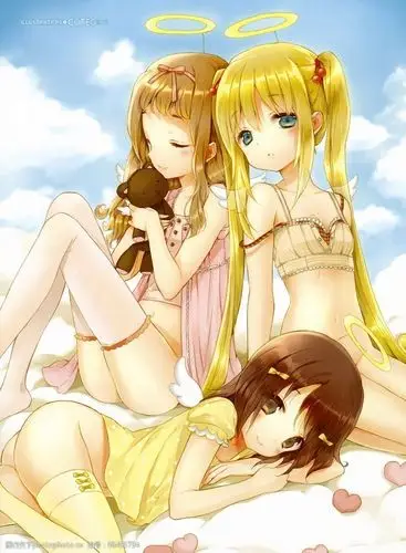 三个美少女 美少女 插画 动漫 人物 萌物 设计 动漫动画 动漫人物 72