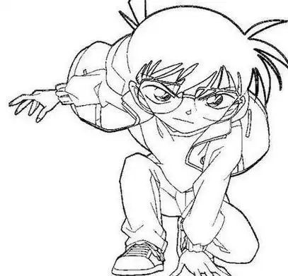 吉田步美儿童简笔画之柯南简单的柯南头像简笔画图片帅气的侦探柯南简