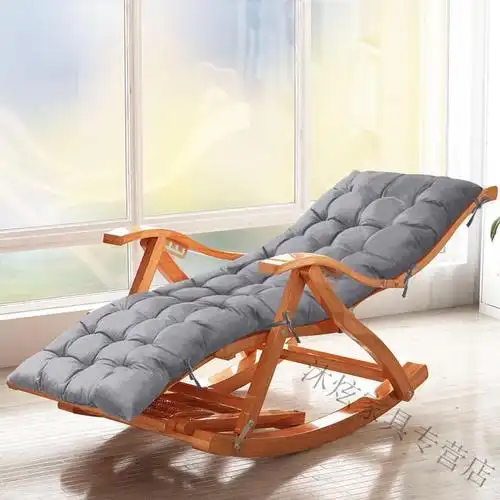 通用摇摇椅躺椅折叠午休逍遥椅午睡家用阳台休闲老人竹摇椅单独摇椅不