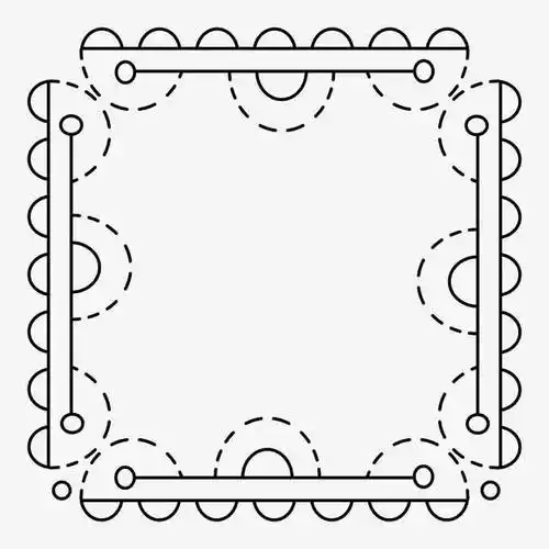 方形黑色线条边框