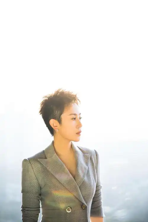 马丽助阵2017微博之夜 短发长靴气场十足