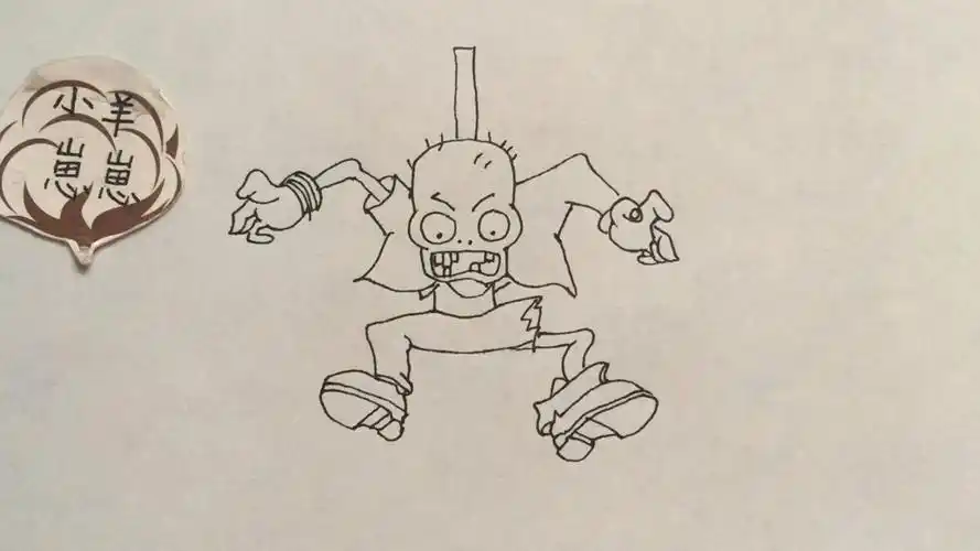 简笔画:飞贼僵尸来偷袭了