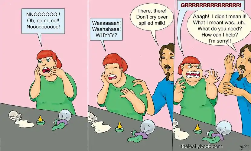 having your milk wasted in any way is like a punch in the gut