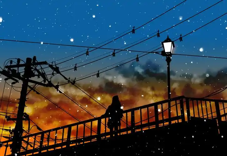 突然の雪 id=47576281 pixiv p站 二次元 动漫 插画 唯美 壁纸 锁屏