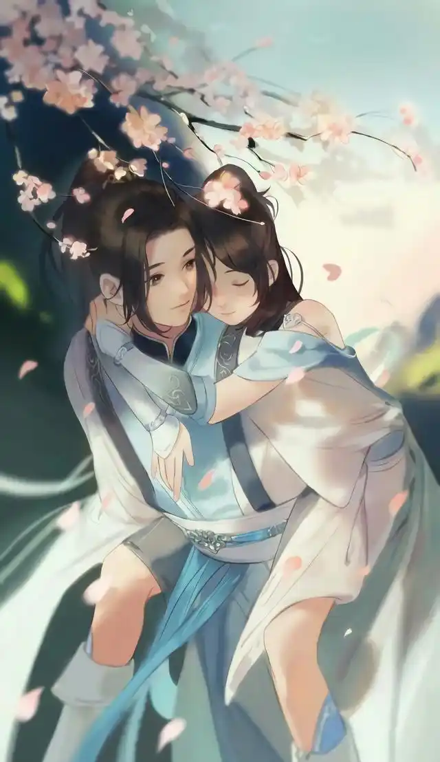 唯美二次元古风动漫情侣壁纸图片,北方有佳人,绝世而独立