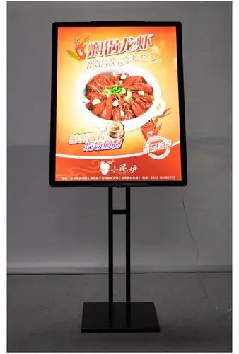 发光展示架前台立牌展示牌灯箱 led立式广告牌斜面落地式海报水牌