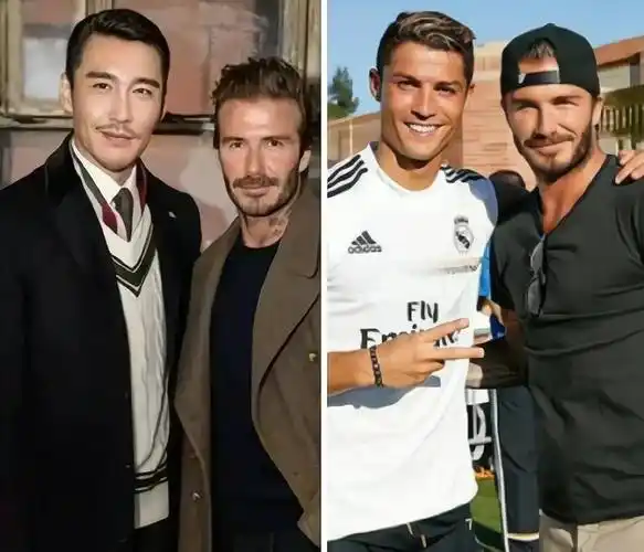 c罗身高187,胡兵身高189,二帅都高大威武,为何笑起来都很媚?