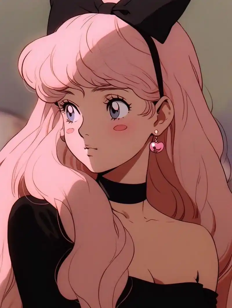 粉毛猫耳少女 |旧漫风女生头像#14