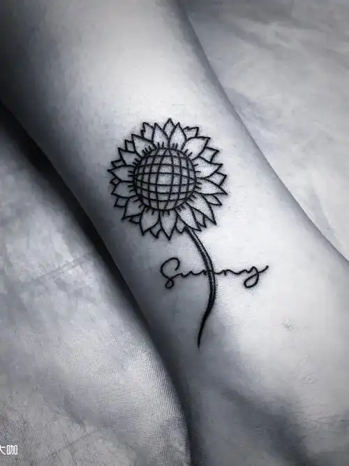 清新向日葵_纹身图案手稿图片_抚顺画皮的纹身作品集