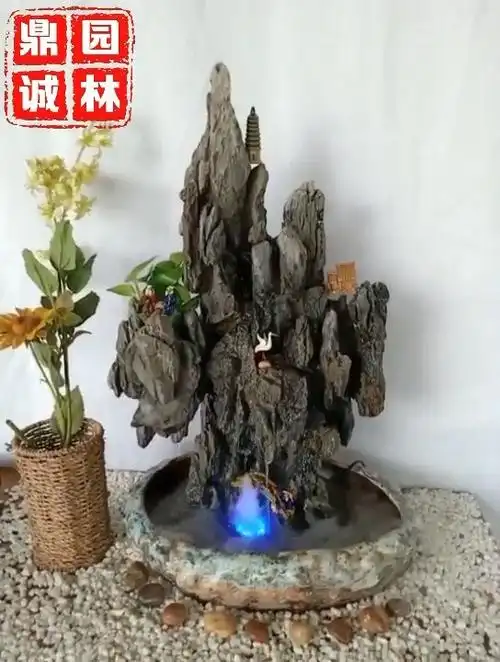 办公室小英石假山盆景摆放观赏造景设计视频_设计_办公室_盆景_室内