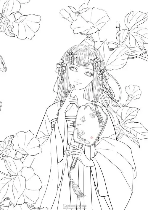 主体人物的设计和细画古风角色设计提高刻画练习