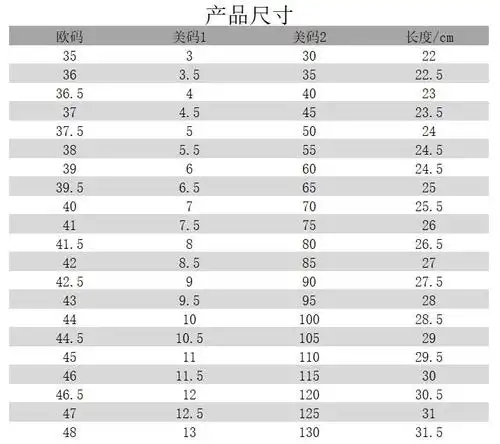 尺码对照表size款号:155596c价格:￥品牌:匡威converse