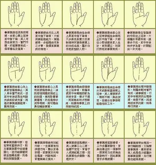 事业线看今生运势,手中事业线有这种特征,预示财气旺,运势好 baidu.