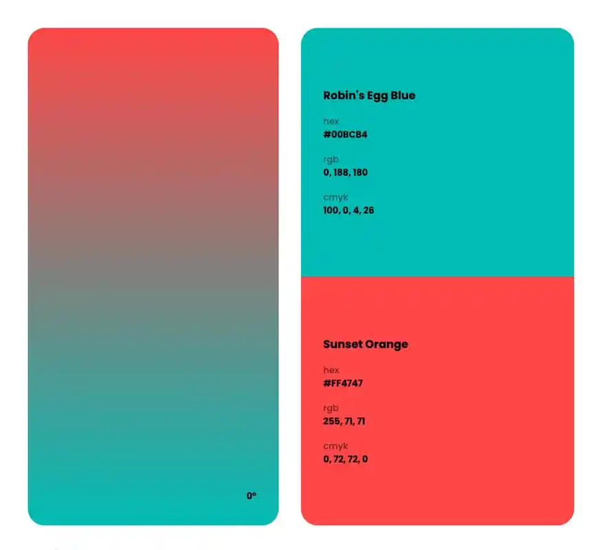 时下流行的渐变色搭配方案!