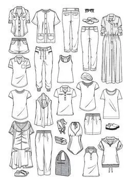 服装设计简笔画男的