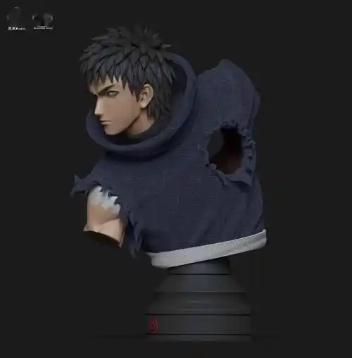 面具头雕 战损胸像底座 一条替换手臂版本:二尾透明版/二尾实色版尺寸