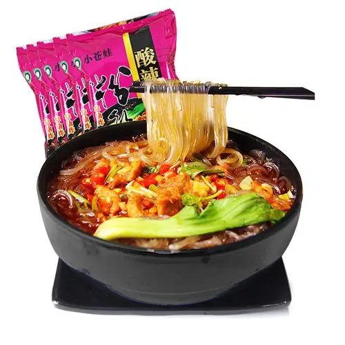 小苍娃四川重庆酸辣粉红红薯方便粉丝油炸速食冲泡方便面