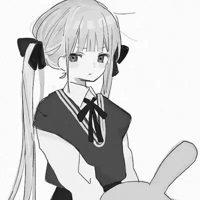 日系ins风漫画头像黑白情侣_情侣动漫头像_头像屋