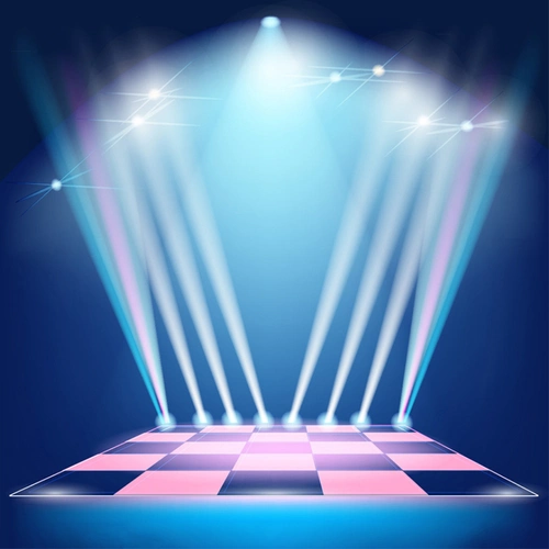 蓝色绚丽舞台灯光背景