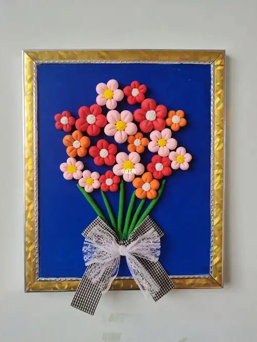 超简单的粘土装饰画