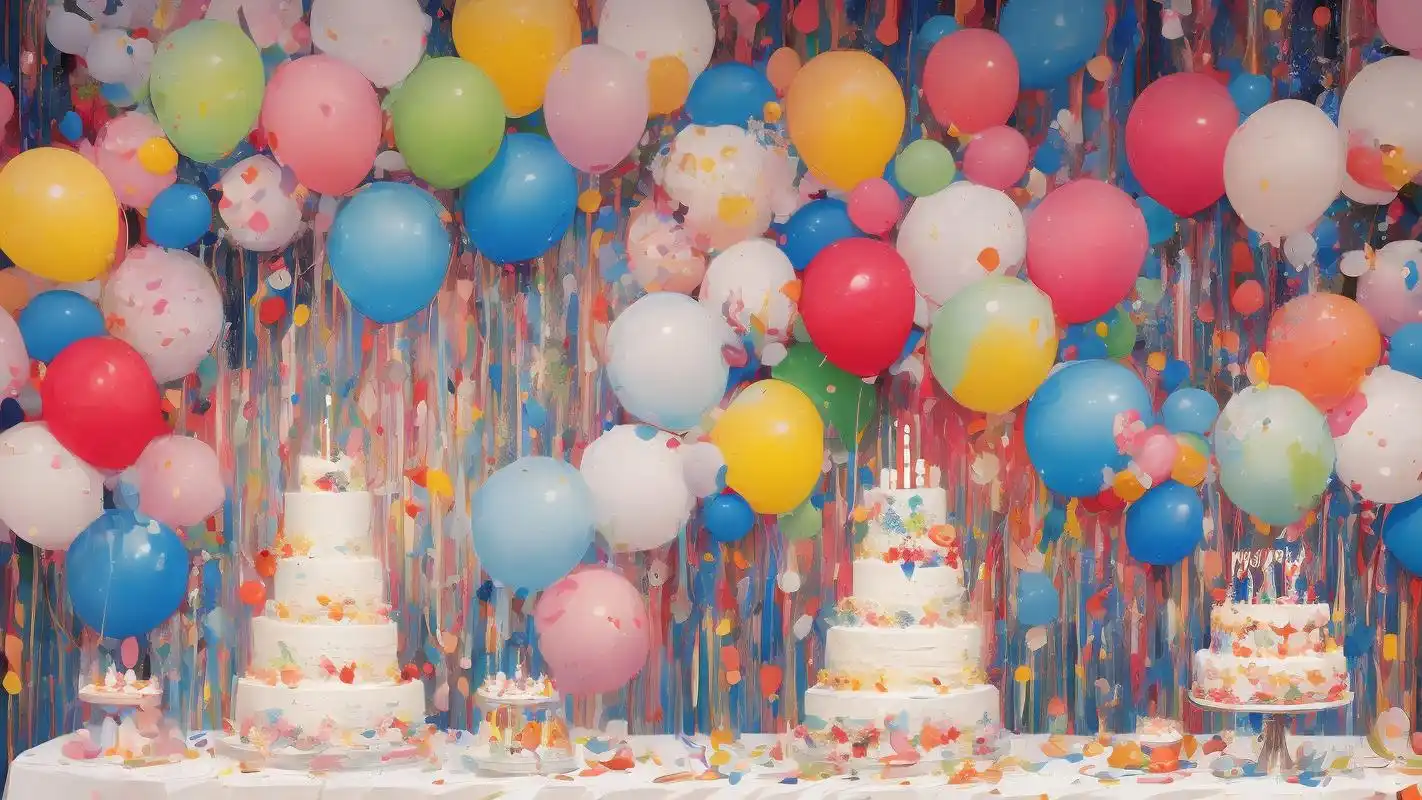 95生日派对气球背景墙,氛围感拉满94