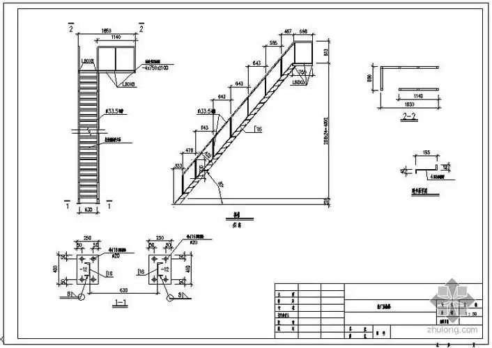 某钢楼梯节点构造详图(1)