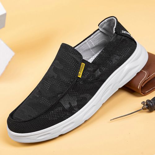 60dx&yibaa【精选优品】老北京布鞋男夏季透气冰丝男鞋一脚蹬中年