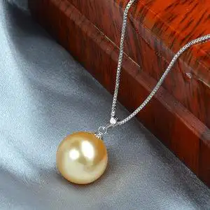 母贝淡水珍珠吊坠单颗项链吊坠扣头毛衣链吊坠女diy配件活扣礼物